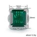 Cao Imitates Princess Fang's Emerald Green Tourmaline Ring With Exaggerated Temperament, Rectangular Domineering Ring,_ipsvogv.com