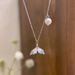 French Fish Tail Pearl Earrings For Women In Summer, Light Luxury, Niche Design, Versatile Necklace, Seaside Vacation_ipsvogv.com