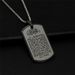 Hot Sales Vintage Allah Muslim Islam Ayatul Kursi Arabic Stainless Steel Pendant Necklace Retro Islamic Quran Arab Religious_ipsvogv.com