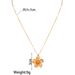 Fashionable Temperament Petal Metal Pleated Flower Pendant Adjustable Women's Necklace Collarbone Chain_ipsvogv.com