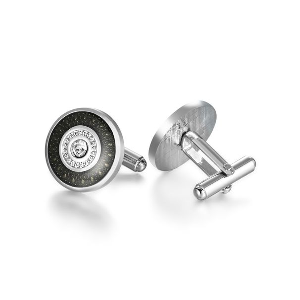 Dai Li Men's Business Banquet Enamel Cufflinks French Patch Copper Cuffs High End Round Haoshi Cuff Nails Light Luxury_ipsvogv.com