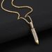 Hip Hop Full Diamond Bullet Alloy Pendant Personality Fried Dough Twists Chain Men's Necklace Rap Design Jewelry_ipsvogv.com