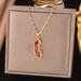 Japanese Red Cherry Pendant For Women 2025 Summer Light Luxury Clavicle Chain Accessories Titanium Steel Necklace_ipsvogv.com