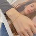 Small Niche Design Temperament Roman White Zirconia Titanium Steel Women's Gold Korean Version Simple Internet Celebrity_ipsvogv.com
