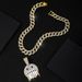 New Product Full Diamond Hip Hop Niche Creative Smile Pendant Ice Face Environmental Alloy Cuban Necklace Jewelry_ipsvogv.com