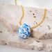 Fashion Ethnic Style Blue And White Porcelain Necklace New Chinese Style Oil Drip Enamel Ceramic Clavicle Chain_ipsvogv.com