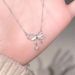 S Pure Silver Moon Messenger Necklace, Female Ins, Niche Design, Temperament, Light Luxury, Cat Eye Stone, Bow,_ipsvogv.com