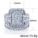 Cao Shi's new ring luxury exaggerated women's diamond pair ring set ring women's wedding ring_ipsvogv.com