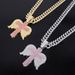 Unisex Alloy Necklace Men's Trendy Cross Pendant Hip Hop Fashion Diamond Pendant Without Chain_ipsvogv.com
