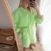 Women's Clothing Versatile Shirt Elastic Waist Shorts Cotton Linen Two Piece Set_ipsvogv.com