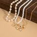 Cute Bow, Heart Pendant Necklace, Necklaces, Sweet And Cool Instagram Style Pearl Necklace For Women_ipsvogv.com