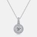 new Brilliant Moissanite Pendant S925 Silver Inlaid Round Colored Diamond Clavicle Chain Light Luxury Fashion_ipsvogv.com