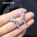 Cao Shi Star's Same With New Bow Knot Light Luxury Style Earstuds Women's Full Set Zircon Earrings_ipsvogv.com