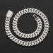 Hip Hop Necklace 15mm Mixed Inlaid T Square Zircon Miami Cuban Chain Trendy Fashion Men's Niche Clavicle Chain_ipsvogv.com