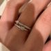 Square Sugar Zircon Double Layer For Women 2025, Light Luxury, High Quality, Fashionable, Versatile, Finger Ring,_ipsvogv.com