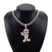 New Style Personality Men's Hip-Hop Alloy Inlaid Diamond Small Character Pendant Cuban Necklace_ipsvogv.com