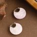 Genuine Gold Electroplated French Style Light Luxury Fashionable Acrylic Shell Circle With Feminine_ipsvogv.com