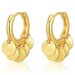 Round tassel pendant earrings niche design K gold plated earrings Italian craft minimalist earrings_ipsvogv.com