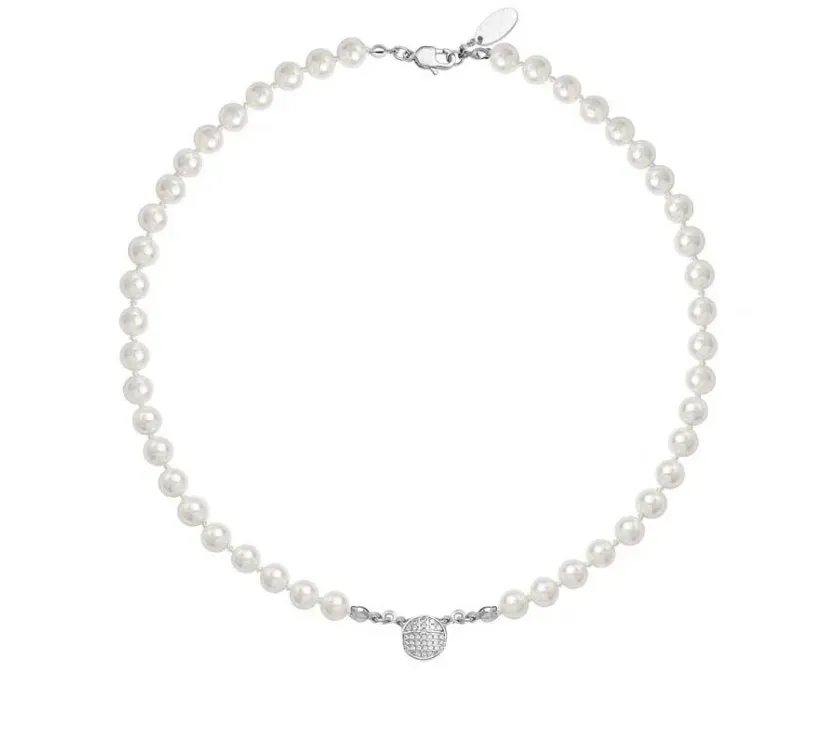 Fashion Crystal Beaded Pearl Necklace Chain Necklace Baroque Choker For Women Party Jewelry Gift_ipsvogv.com