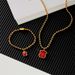 Bear 304 Stainless Steel 4mm Round Bead Chain Set Simple Acrylic Bear Women's Five Color Necklace_ipsvogv.com