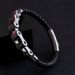Vintage Punk Bicycle Chain Hand Woven Leather Bracelet Strap for Men Motorcyclist Rock Party Jewelry Gifts_ipsvogv.com
