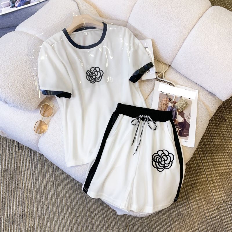Women's Sports And Leisure Color-blocked Long-sleeved Round Neck Tops, Fashionable Age-reducing Style, Knitted Wide-leg Pants, Two-piece Suit_ipsvogv.com