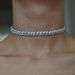Women's Jewelry 8mm Cuban Chain Necklace Zircon Adjustable Pendant Hip Hop Choker_ipsvogv.com
