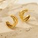Unisex Geometric Earrings For Women High End Small Accessories Niche Three Layer Design Stainless Steel Earrings_ipsvogv.com