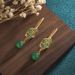 Chinese Style Classical Qipao, Hanfu Accessories, Ancient Gold-plated Cold Enamel Craftsmanship, Leaf Inlaid Jade Pulp_ipsvogv.com