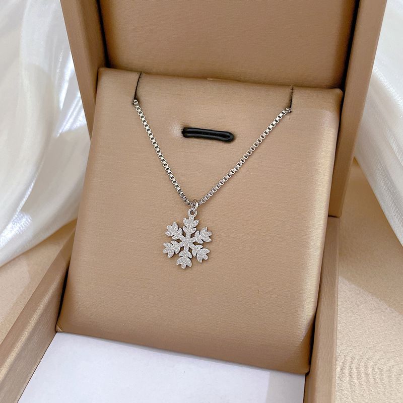 Body 【 Full Titanium Steel 】 Snowflake Fluttering In A Minimalist Wind Furnace, Real Gold Necklace For Women, Ins Mesh 【 】 Furnace, Women,_ipsvogv.com