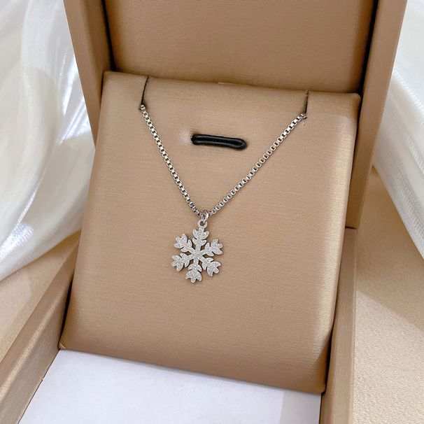 Body 【 Full Titanium Steel 】 Snowflake Fluttering In A Minimalist Wind Furnace, Real Gold Necklace For Women, Ins Mesh 【 】 Furnace, Women,_ipsvogv.com