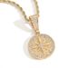 Unisex Compass Pendant Full Of Zircon Hip Hop Pendant Fashion Personality Trendsetter Men And Women Necklace Accessories_ipsvogv.com