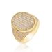 Men’s Jewelry Set Fashion Hip Hop Oval Ring Micro Inlaid Zircon Full Diamond Personality Trendy Brand Men's Rap Diamond Ring_ipsvogv.com