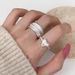 Simple Geometric Lava Irregular Ring For Women, Sweet Heart, Layered Temperament, Open Mouth Ring, Niche Fashion Jewelry_ipsvogv.com