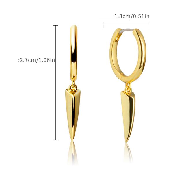 Niche design triangle pendant earrings for women light luxury high end copper plated real gold earrings_ipsvogv.com