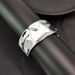 Exaggerated jewelry, metal concave convex feeling, alloy spring opening bracelet, trendy and cool layered hand jewelry_ipsvogv.com
