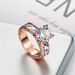 Women's Alloy Plated 14k Rose Gold Colored Ring Jewelry_ipsvogv.com