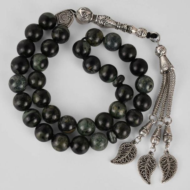Natural Crystal Jade Agate Quartz Muslim Rosary Bracelet Hand String Ornaments DIY Tassel Beads Handle Chain_ipsvogv.com
