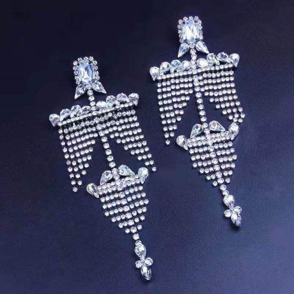 Long Tassel Earrings Super Flash Bohemian Diamond Earrings Sail Retro Earrings earring_ipsvogv.com