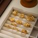 Women’s Jewelry Set Fashion Personality Open Ring Gold Irregular Shape Ring Line Spiral Ring_ipsvogv.com