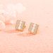 Square Full Diamond Square Diamond Earrings For Women Korean Version Simple Fashion Small Earrings Popular Temperament Gold Earrings_ipsvogv.com