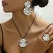 Personalized Hip Hop Ladies Earring Necklace Set Fashionable Double Layer Design Earrings Simple And Versatile Ladies Ring_ipsvogv.com