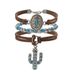 Ethnic Style Pine Stone Cactus Hang Tag Set, Personalized Multi-element Bead Bracelet_ipsvogv.com