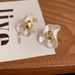 Unique Design Sense Elegant Simple Metal Petal Earrings Fashion Versatile Light Luxury High-end S Silver Needle Ear_ipsvogv.com