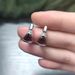Small Exquisite Gemstone Earrings Natural Topaz Earrings Triangle S925 Sterling Silver Inlaid Garnet Earrings_ipsvogv.com
