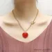Pendant Necklaces Cubic Zirconia Necklace Set Stainless Steel Jewelry Heart LOVE Earrings For Women Fashion Jewellery_ipsvogv.com