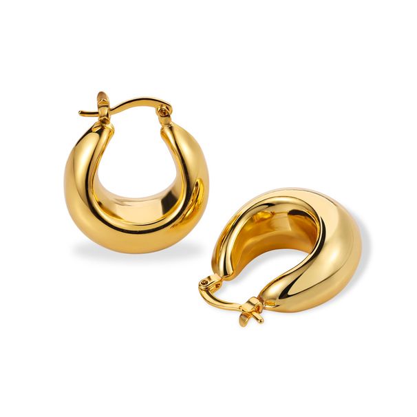 French Retro Simple Earrings High End Temperament Female Earrings Copper Plated Real Gold European Earrings Silver Needle Earrings_ipsvogv.com