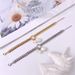 Women's Jewelry Set Fashion Spot Titanium Steel Jewelry Neutral Style Gold Plated Ring Hanging Special Shaped Pearl Metal Thick Bracelet_ipsvogv.com