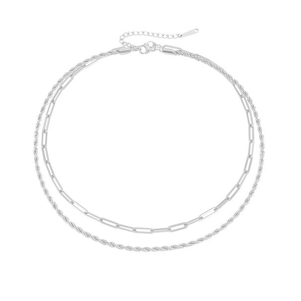 Women's Jewelry Hip Hop Bohemian Double Layer Necklace Light Luxury Niche Design Neutral Clavicle Chain_ipsvogv.com