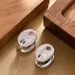 Fashionable Full Diamond Zircon Pig Nose Earrings, Ear Buckles, Female Niche Personality, Simple Temperament Earrings_ipsvogv.com